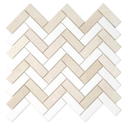 Herringbone Marfil 11 x 12.5 - Hey Tiles