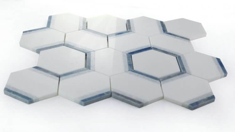 Hexagon Royal Sapphire 12 x 13.75 - Hey Tiles