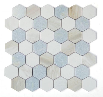 Hexagon Sky 2 x 2 11.75 x 12 - Hey Tiles