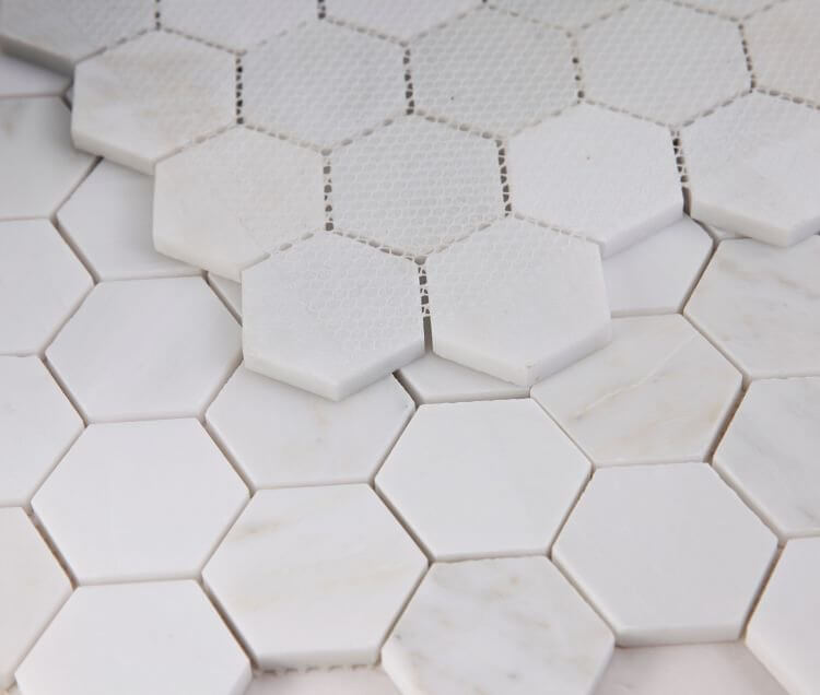 Hexagon Snow White 2 x 2 11.75 x 12 - Hexagon Interiors