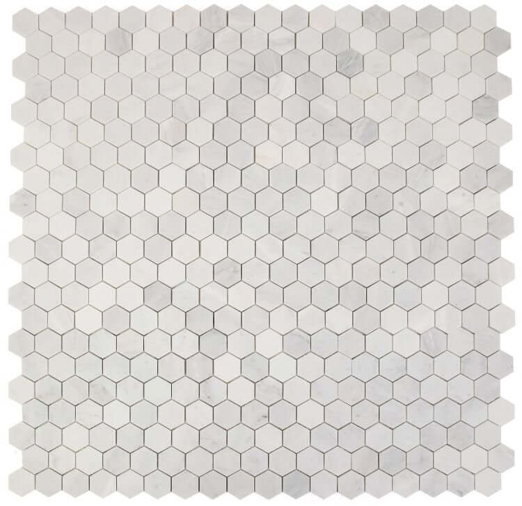 Hexagon Snow White 2 x 2 11.75 x 12 - Hexagon Interiors