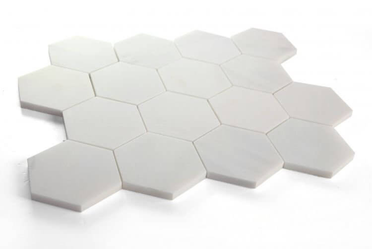 Hexagon Snow White 3 x 3 10.25 x 11.75 - Hexagon Interiors