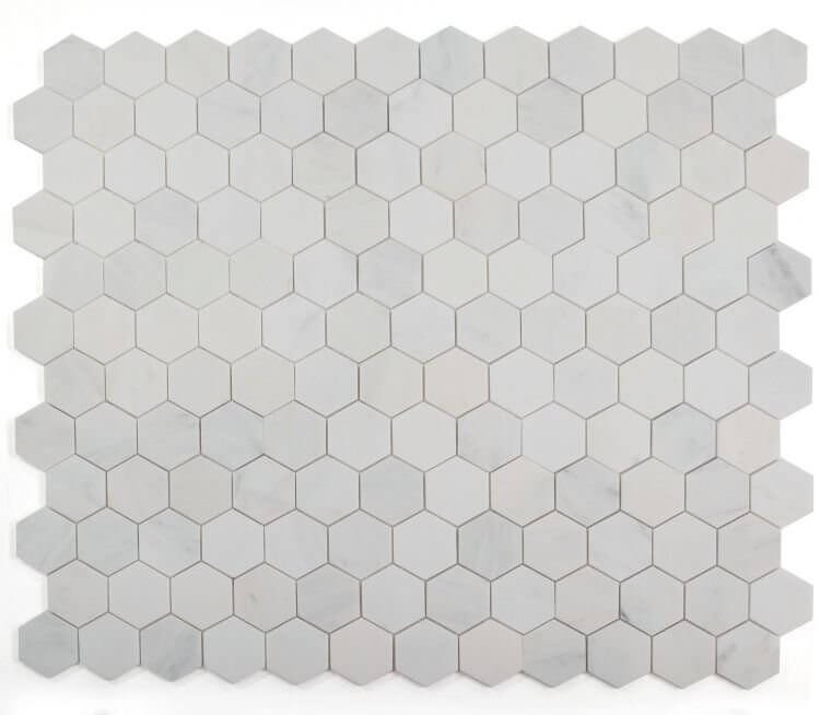 Hexagon Snow White 3 x 3 10.25 x 11.75 - Hexagon Interiors
