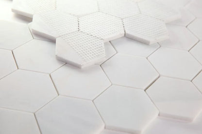 Hexagon Snow White 3 x 3 10.25 x 11.75 - Hexagon Interiors
