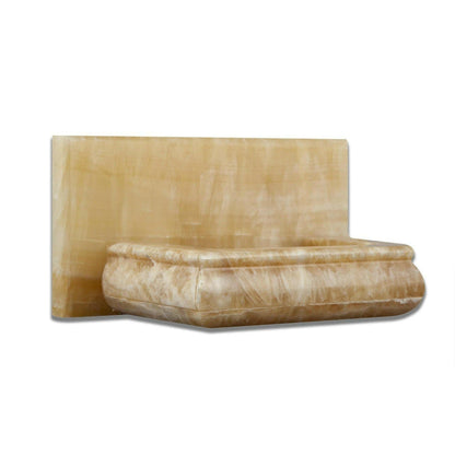 Honey Onyx polished soap holder alternate angle