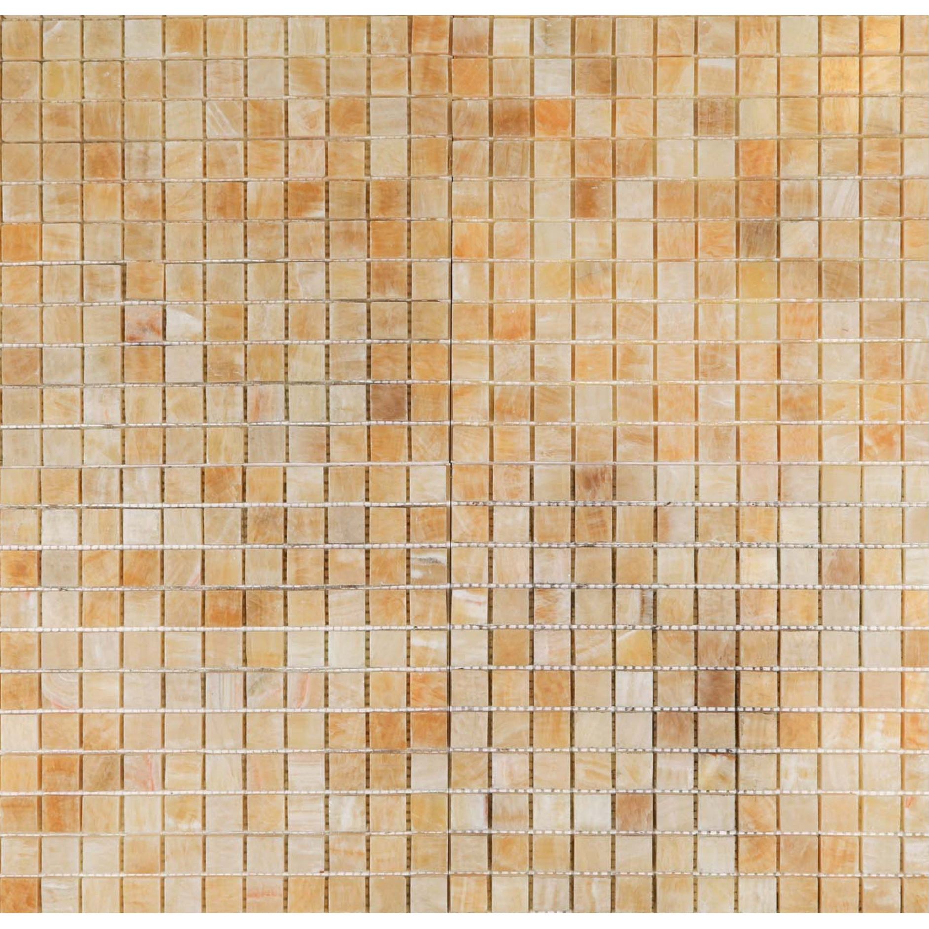 Honey Onyx Mosaic 1x1 3/8 Polished - Hey Tiles