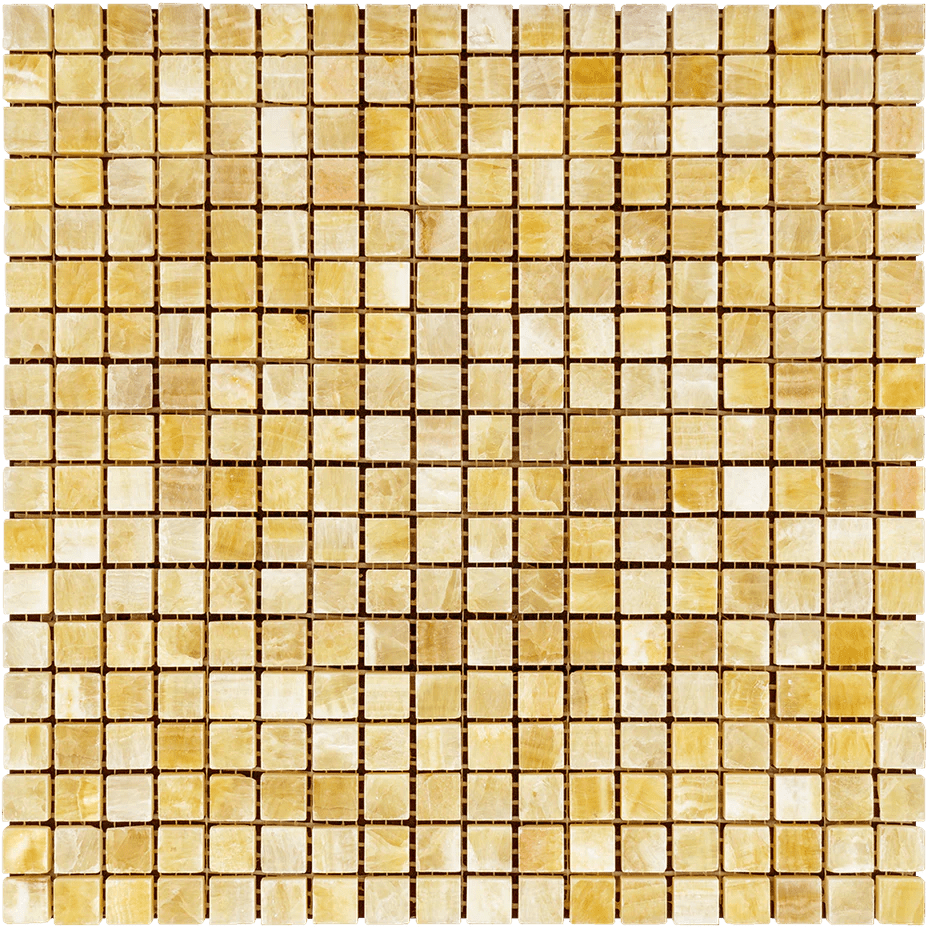 Honey Onyx Mosaic 5/8x5/8 3/8 Polished - Hey Tiles