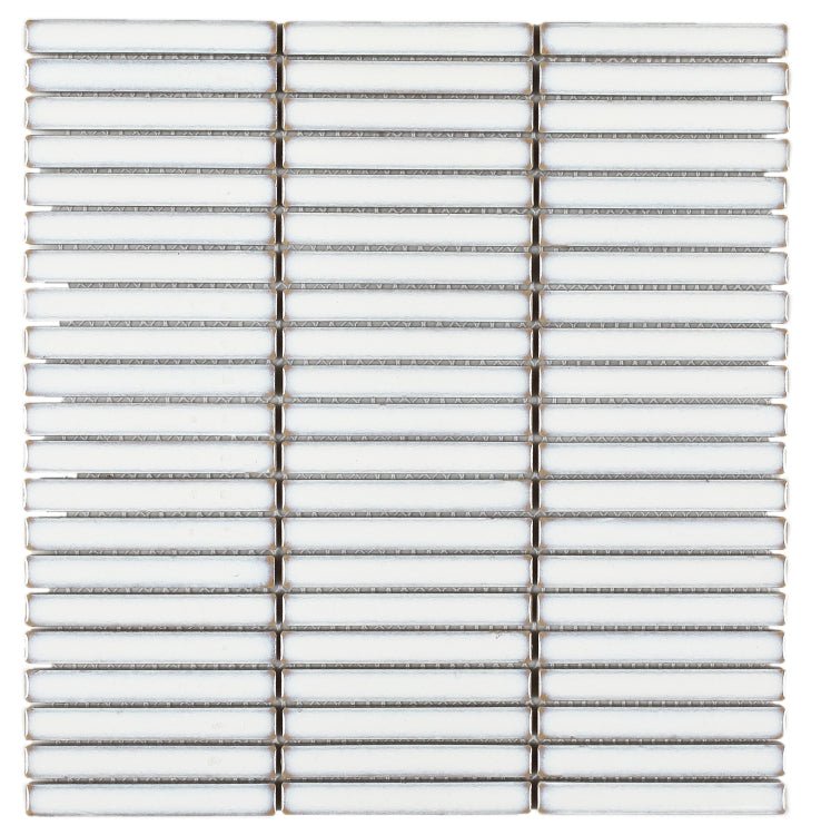 Hulu White Band 11 x 11.50 Water Resistant Tile - Hey Tiles