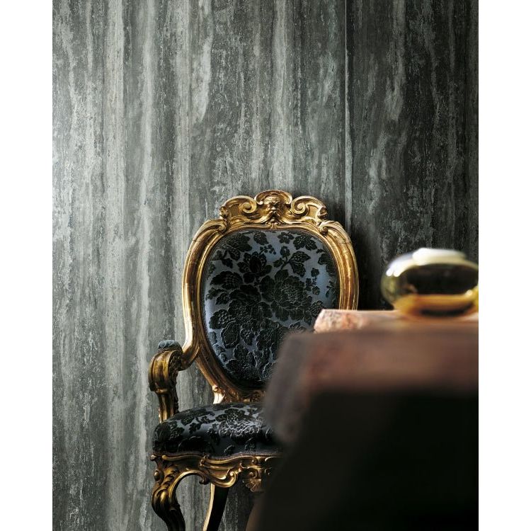 I - Travertini Black Glossy 24 x 48 - Hey Tiles