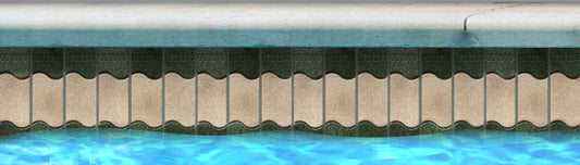 Fujiwa KOLN-005 Midnight with Beige 2" x 6" Koln glazed porcelain pool tile