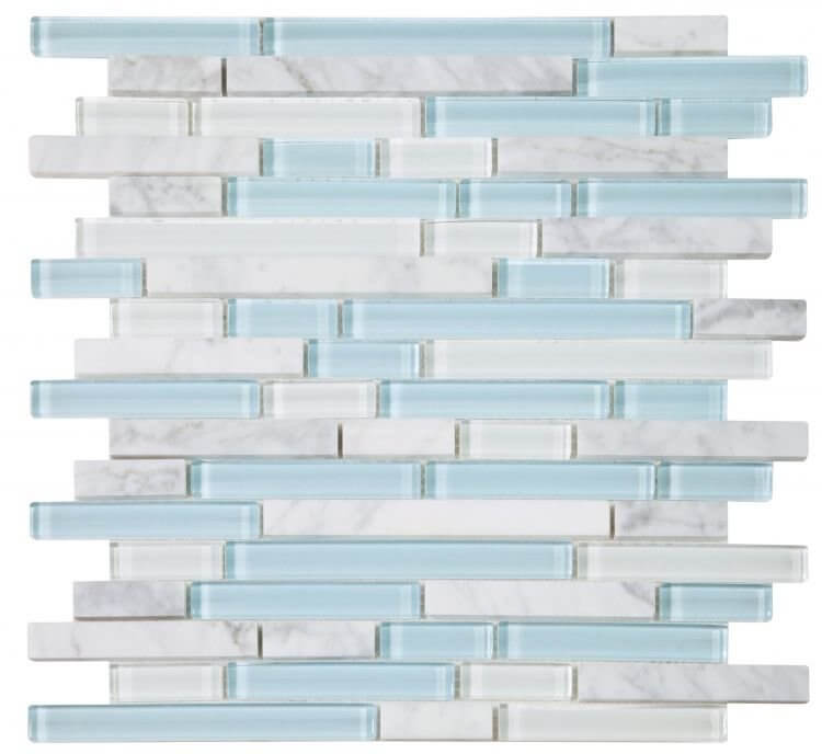 Linear Carrara Turquoise 11.75 x 12 - Hey Tiles