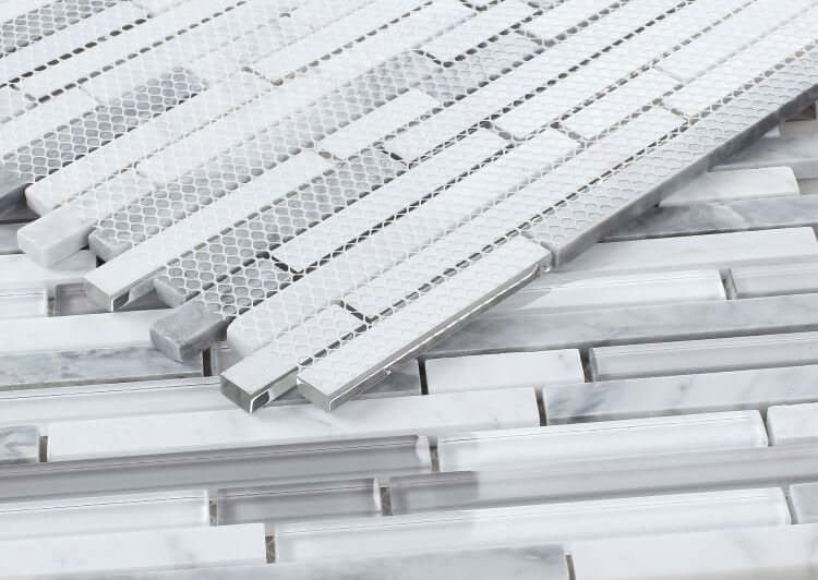 Linear Montage Grey 11.75 x 12 - Hey Tiles