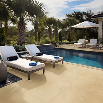 MSI Livingstyle Cream Arterra pavers pool installation