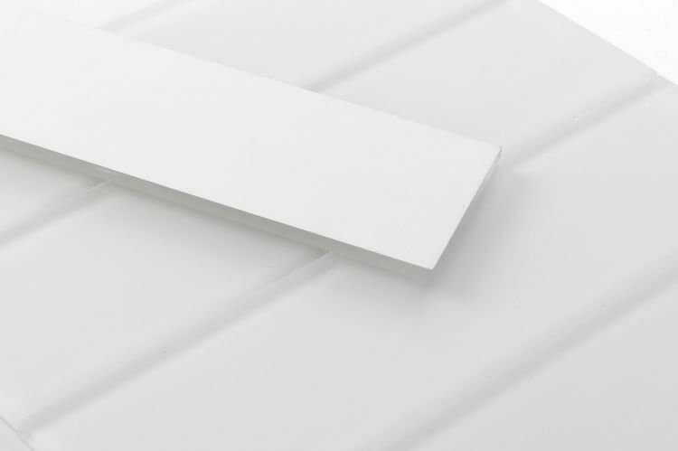 Lucy White Frosted 4 x 16 - Hexagon Interiors