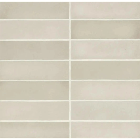 Makoto 2.5" x 10" Matte Ceramic Wall Tile in Kumo Grey - Hey Tiles