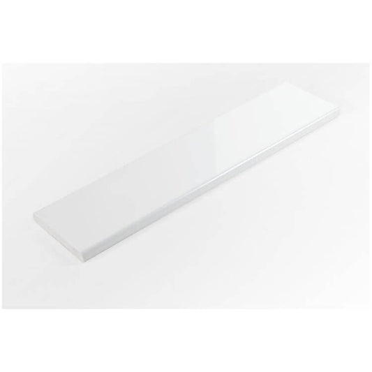 Malaysia Roy White Polished Bullnose 3 x 12 - Hey Tiles