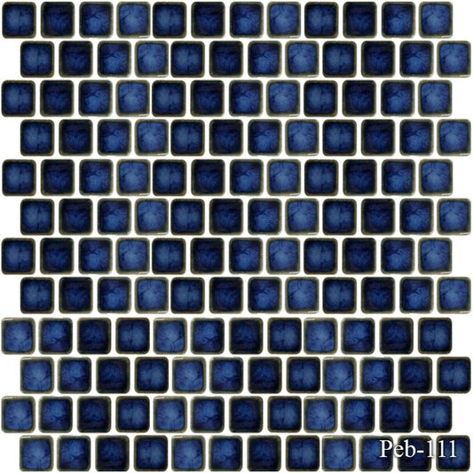 Marble Blue 1x1 Fujiwa Pool Tile Peb Series - Hey Tiles