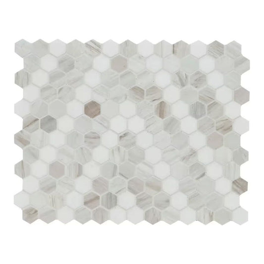 MSI 1” Angora Sazi Polished Hexagon Mosaic - Hey Tiles