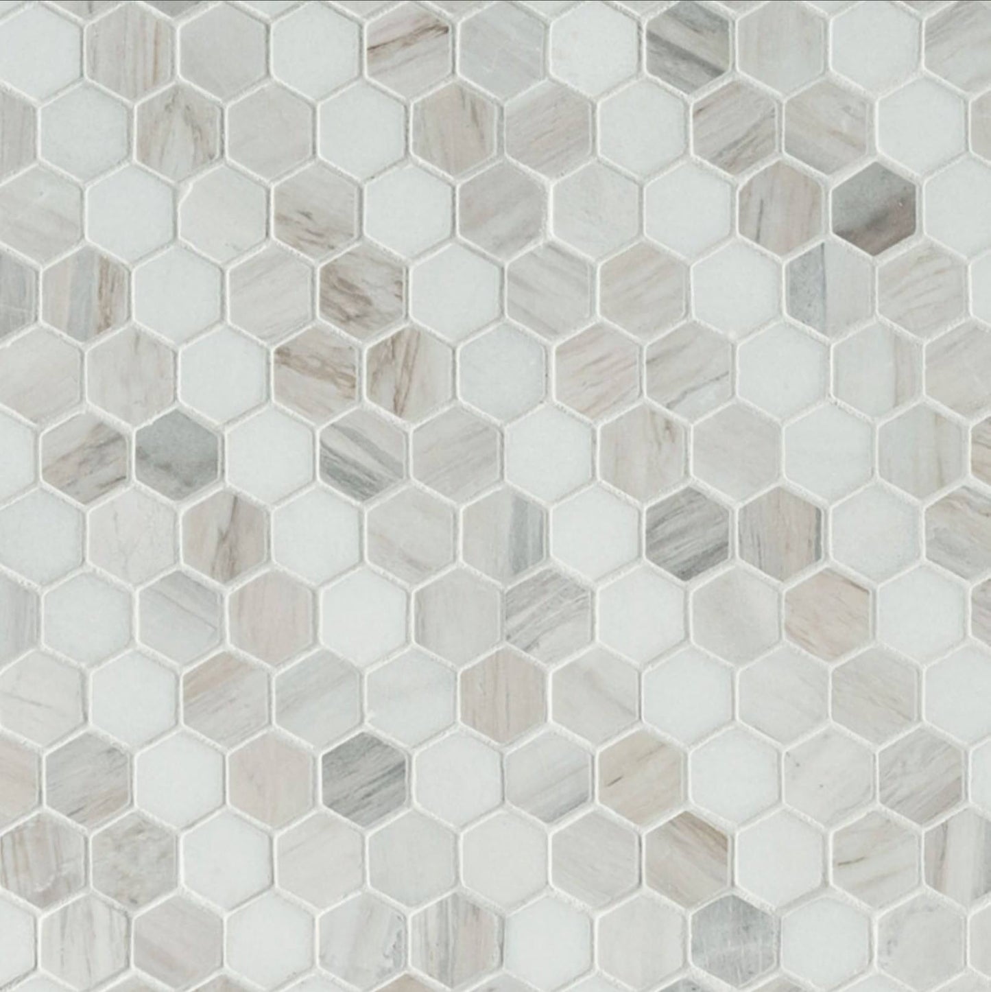 MSI 1” Angora Sazi Polished Hexagon Mosaic - Hey Tiles