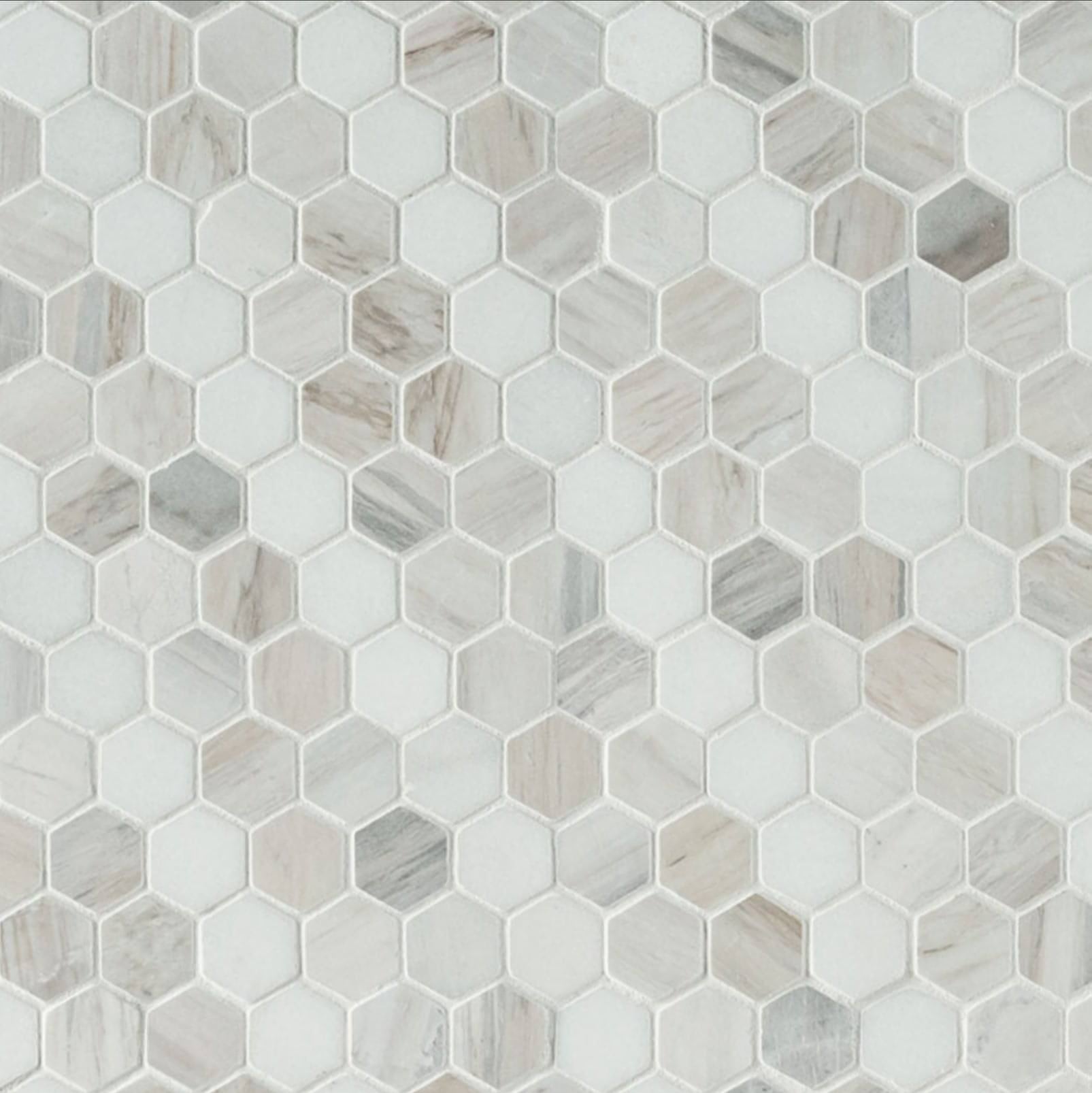 MSI 1” Angora Sazi Polished Hexagon Mosaic - Hey Tiles