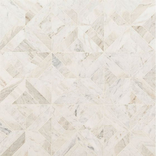 MSI 12x12 Arabescato Venato White Argyle Honed - Hey Tiles