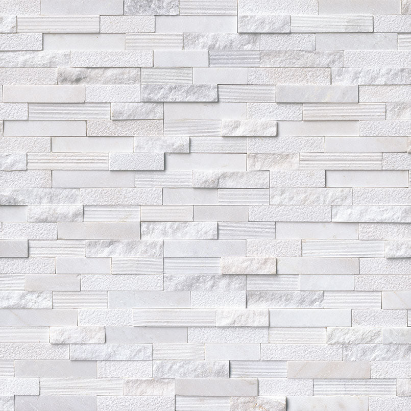 MSI RockMount Arctic White Multi Finish 6" x 24" Marble Ledger Panel product image