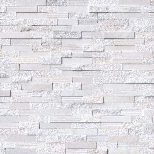 MSI RockMount Arctic White Multi Finish 6" x 24" Marble Ledger Panel product image