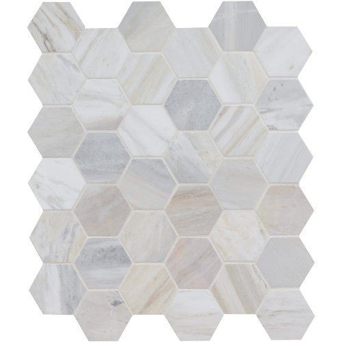 MSI Athena Gold 2" Hexagon Mosaic Tile - Hey Tiles