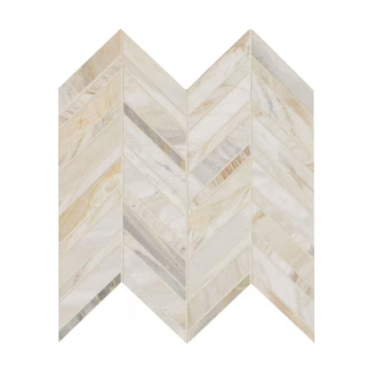 MSI Athena Gold Chevron Pattern Honed 12X12 - Hey Tiles