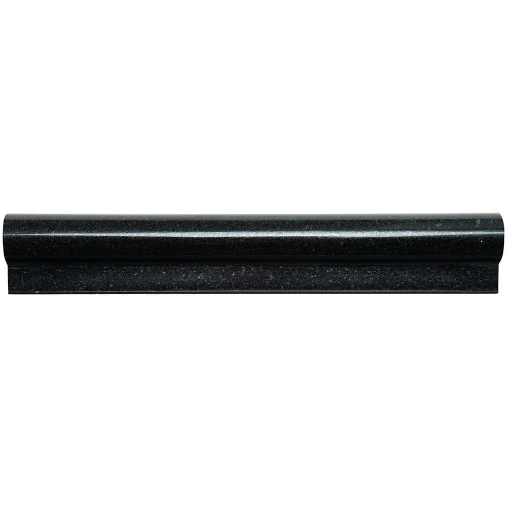 MSI Black Granite Rail Molding 1x2x12 - Hey Tiles