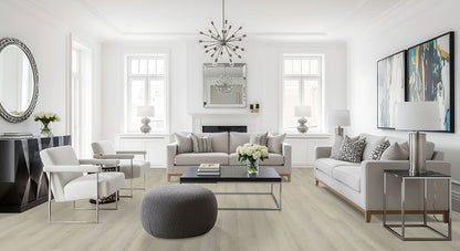 MSI Cyrus 2.0 Honeybella Oak vinyl flooring in a living room