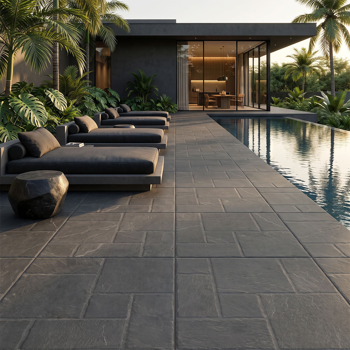 MSI Marlu Nero 18" x 18" Matte Porcelain Tile image 3