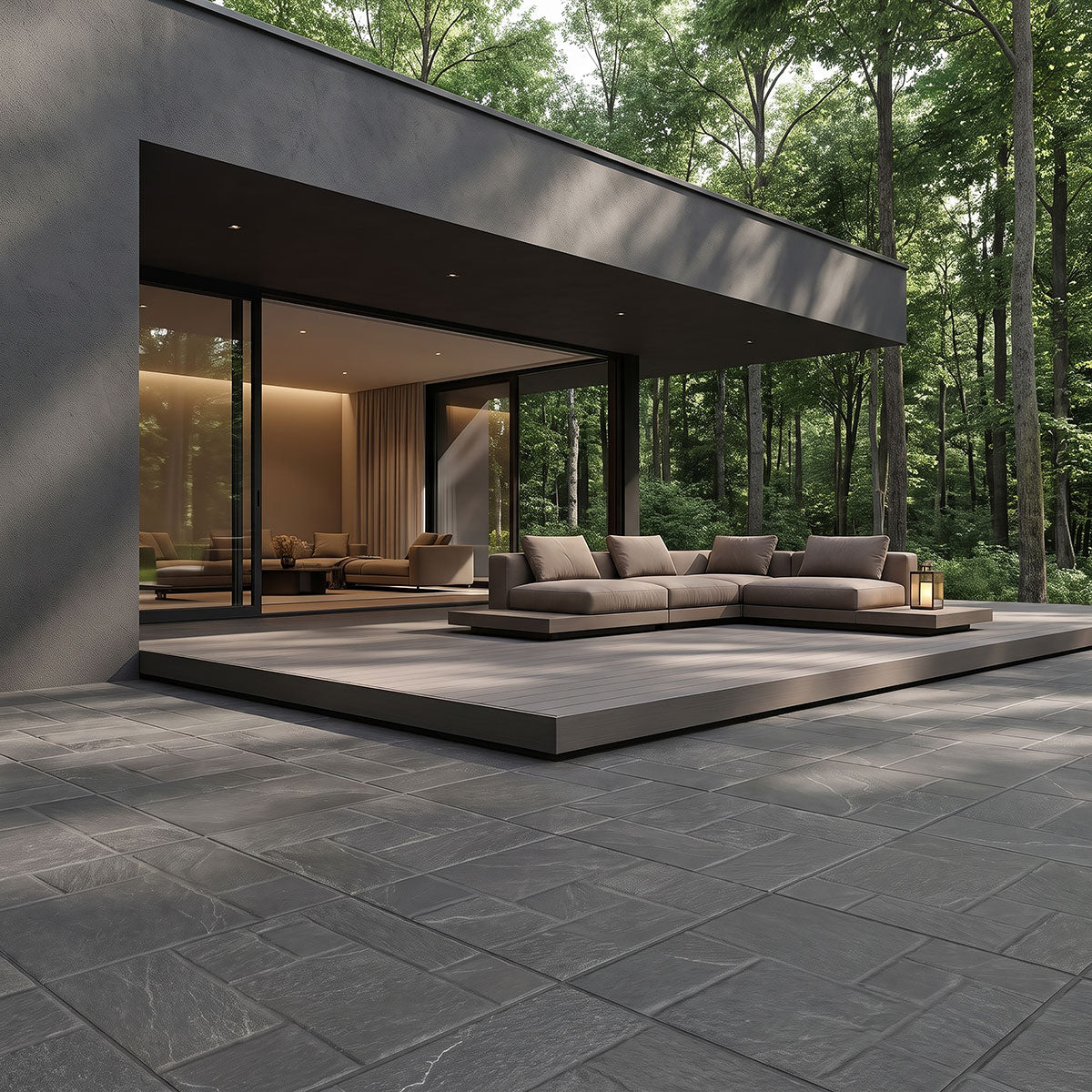 MSI Marlu Nero 18" x 18" Matte Porcelain Tile image 4