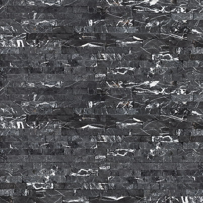 MSI RockMount Marquina Nero 6" x 24" Marble Ledger Panel product image
