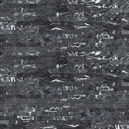 MSI RockMount Marquina Nero 6" x 24" Marble Ledger Panel product image