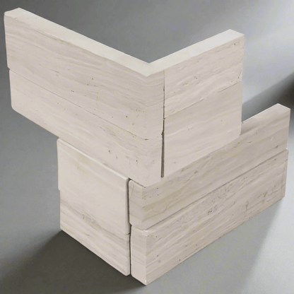 MSI Rockmount White Oak 3D MinI Panel Corner 4.5x9 - Hey Tiles