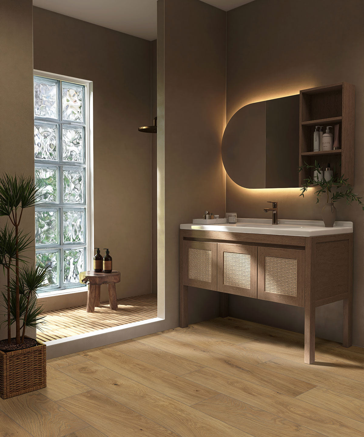 MSI Valgrande Quercia 10" x 62" Matte 3D Porcelain Tile image 4