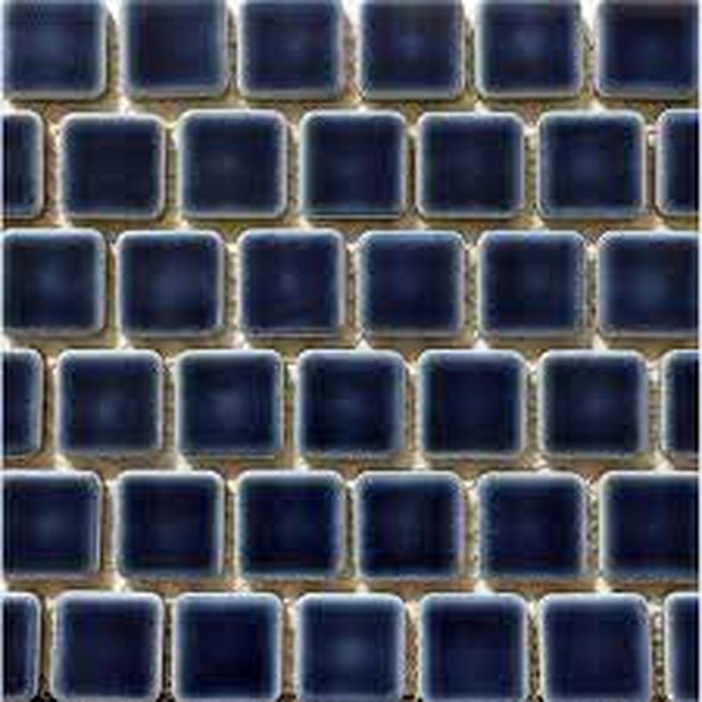 Navy Blue 1x1 Fujiwa Pool Tile Peb Series - Hey Tiles