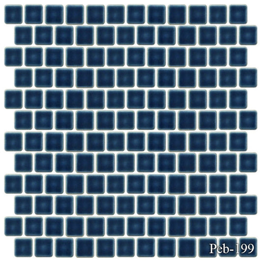 Navy Blue 1x1 Fujiwa Pool Tile Peb Series - Hey Tiles