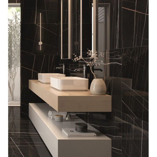 Noir Black Polished 24 x 48 - Hey Tiles