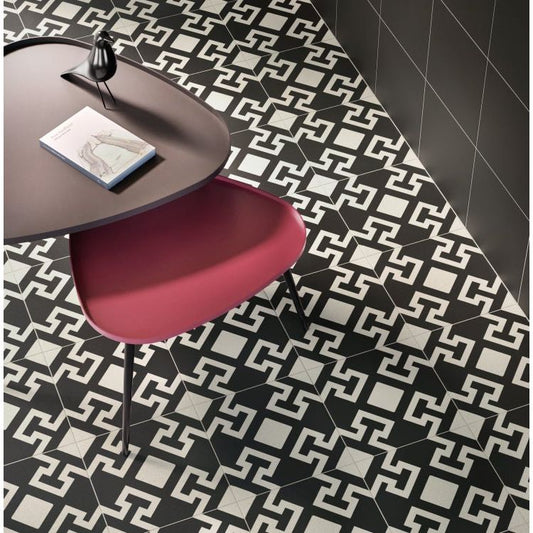 Paris Charonne Nero 8 x 8 - Hey Tiles