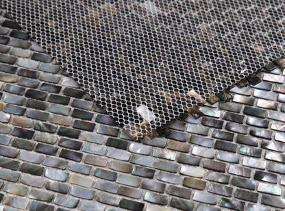Pearl Black Mini Brick 11.25 x 11.25 - Hey Tiles