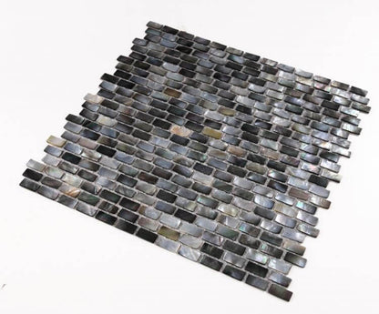 Pearl Black Mini Brick 11.25 x 11.25 - Hey Tiles