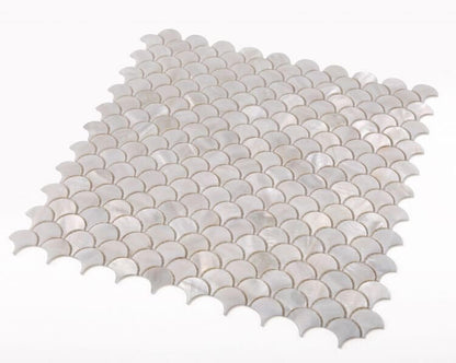 Pearl White Scale 11.75 x 11.75 - Hey Tiles