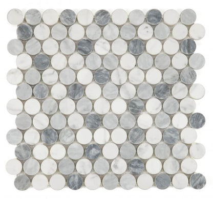 Penny Marble Dusk Polished 11 x 11.75 - Hey Tiles