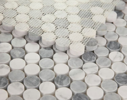 Penny Marble Dusk Polished 11 x 11.75 - Hey Tiles