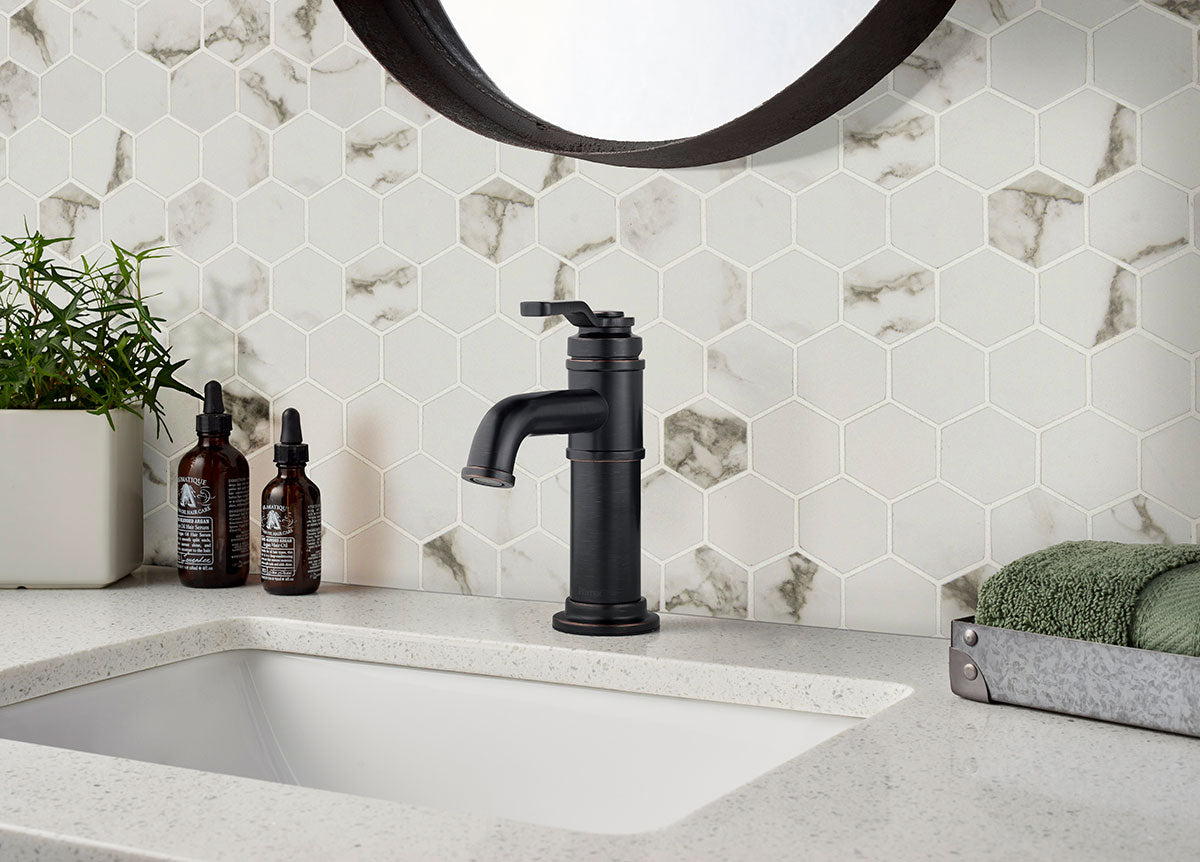 MSI Pietra Calacatta Hexagon alternate room scene