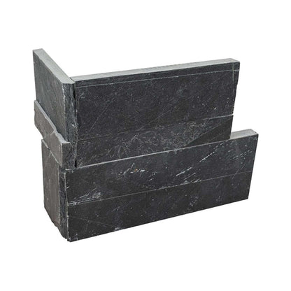 Premium Black XL Slate Splitface 9×24 Ledger Panel - Hey Tiles