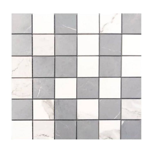 Prestigio Statuario - Impero Mix Soft Mosaic 12 x 12 - Hey Tiles