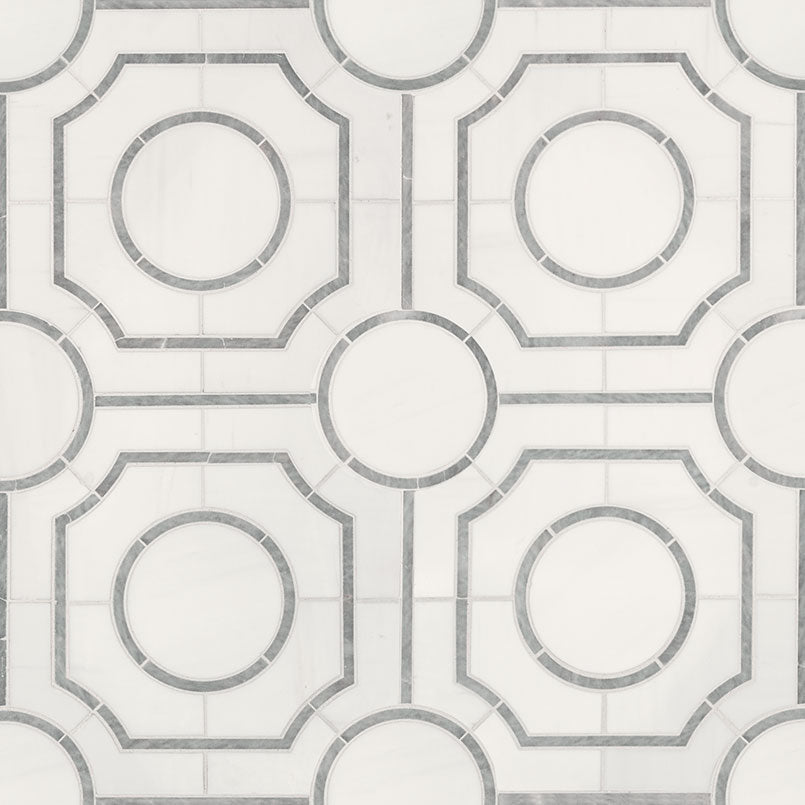 MSI Bianco Dolomite Regency polished mosaic